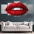 Red Lip Canvas Wall Art Set