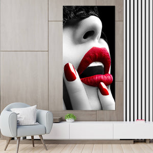 Glam Red Lips Wall Art Canvas Print-Stunning Canvas Prints
