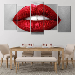 Red Lips Wall Art Canvas Print-Stunning Canvas Prints