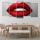 Red Lips Wall Art Canvas Print-Stunning Canvas Prints