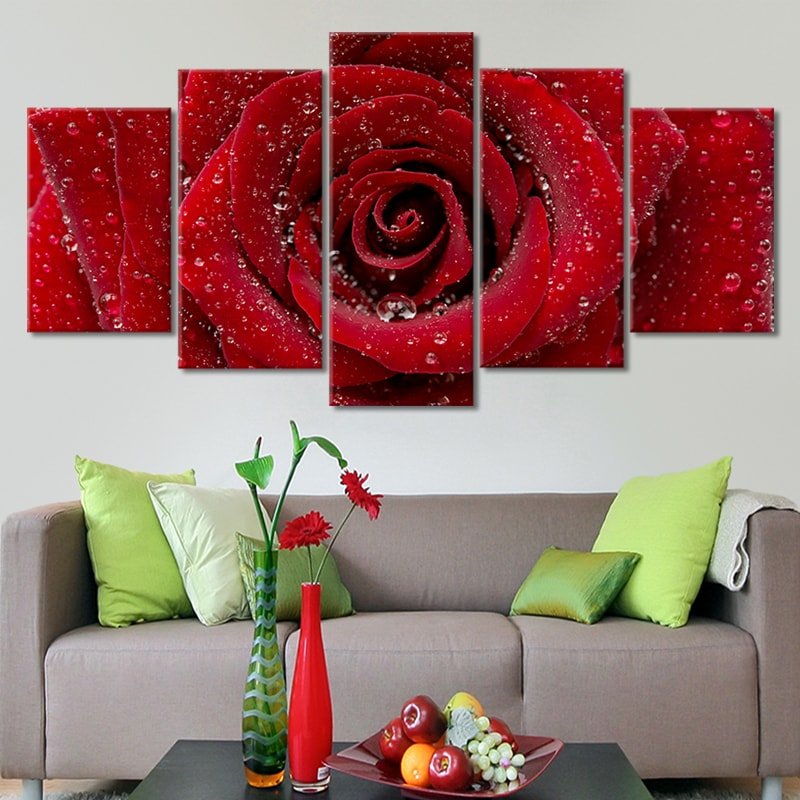 Valentine Red Rose Wall Art Canvas Print-Stunning Canvas Prints