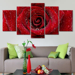 Valentine Red Rose Wall Art Canvas Print-Stunning Canvas Prints