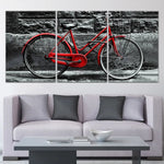 Red Vintage Bike Wall Art-Stunning Canvas Prints