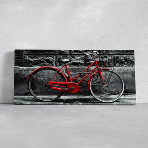 Red Vintage Bike Wall Art Canvas Print-Stunning Canvas Prints