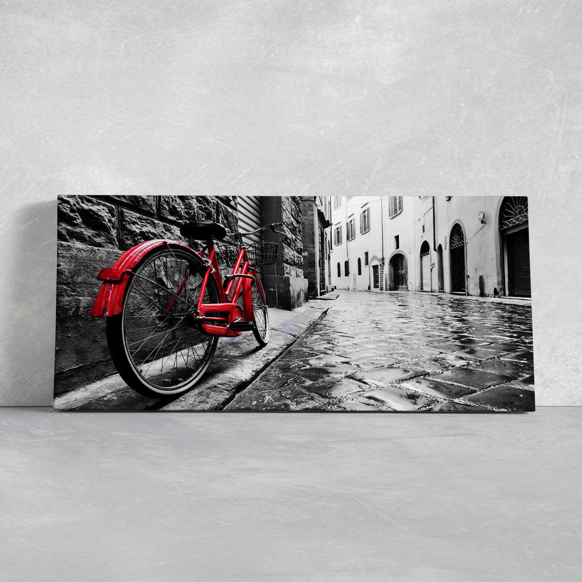 Vintage Red Bike Wall Art Canvas-Stunning Canvas Prints