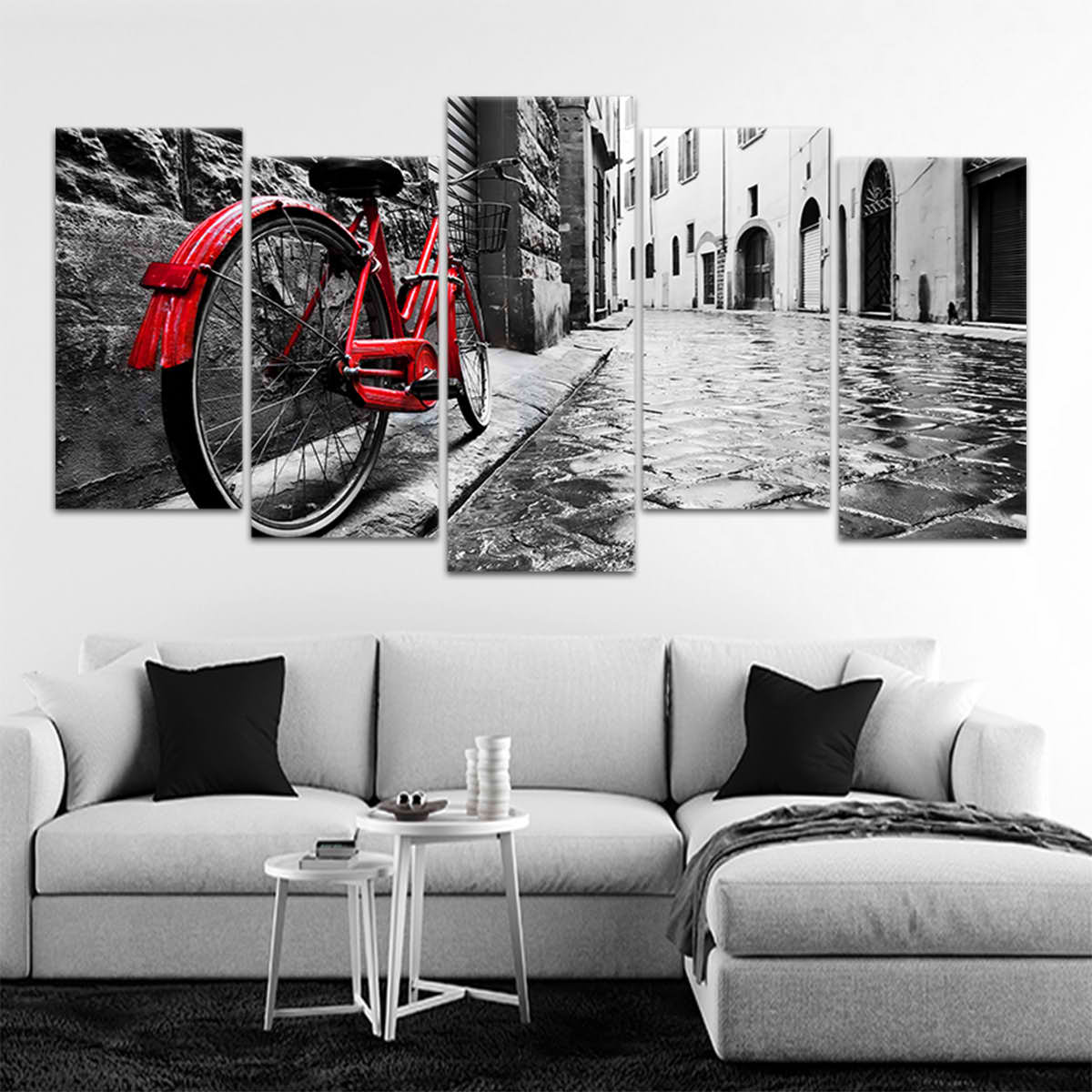 Vintage Red Bike Wall Art Canvas-Stunning Canvas Prints