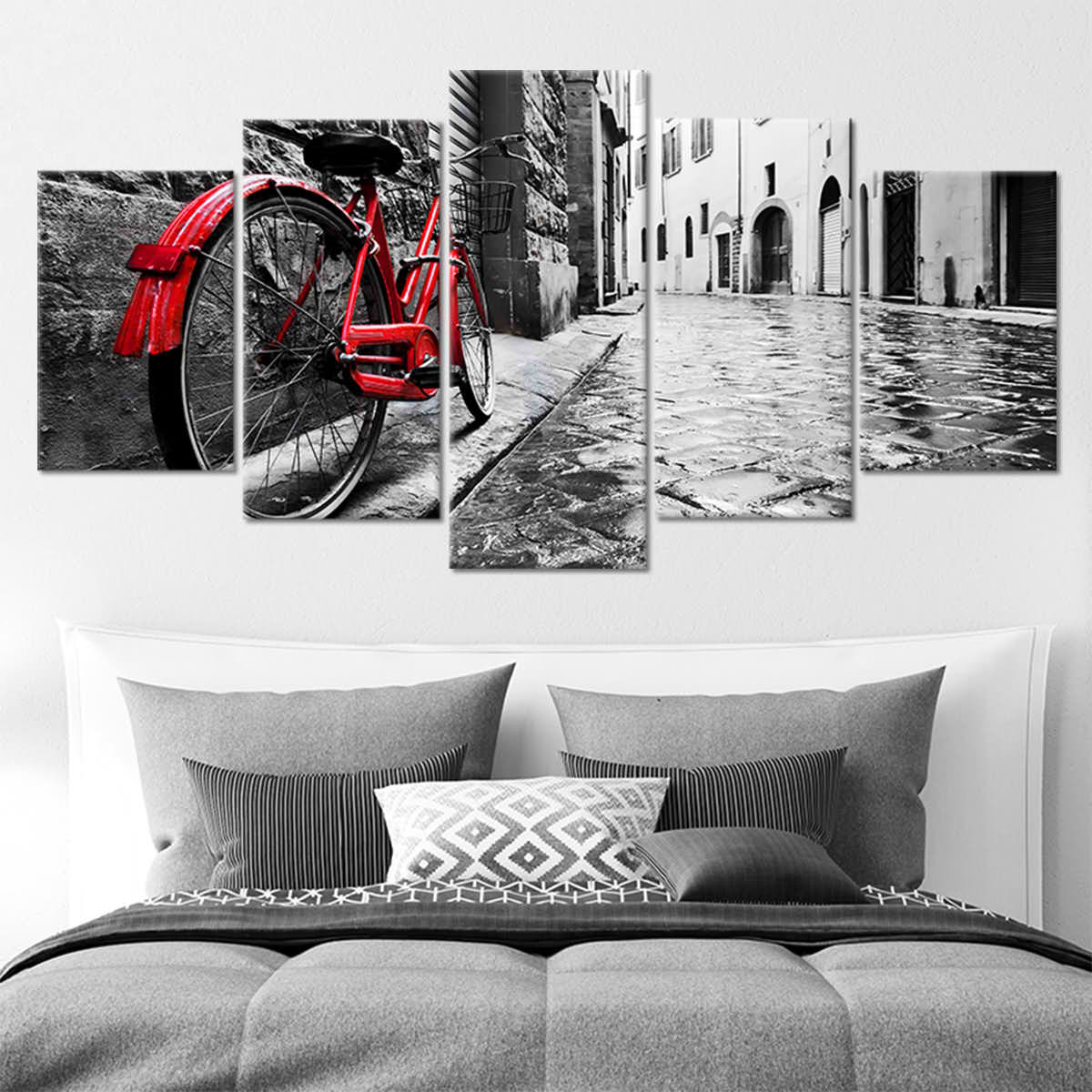 Vintage Red Bike Wall Art Canvas-Stunning Canvas Prints