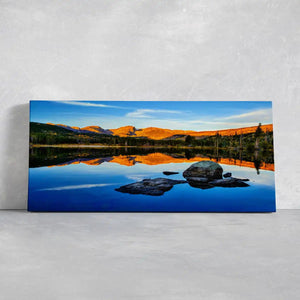 Mountain Lake Reflection Wall Art Canvas-Stunning Canvas Prints
