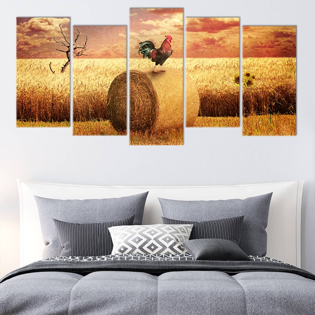 Farm Rooster Wall Art Canvas-Stunning Canvas Prints