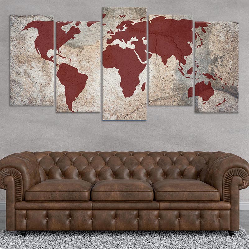 Rustic Atlas Map Wall Art Canvas Print-Stunning Canvas Prints