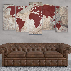 Rustic Atlas Map Wall Art Canvas Print-Stunning Canvas Prints