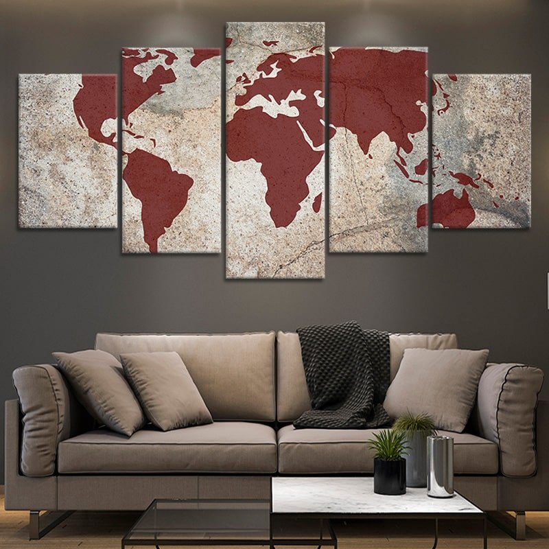 Rustic Atlas Map Wall Art Canvas Print-Stunning Canvas Prints