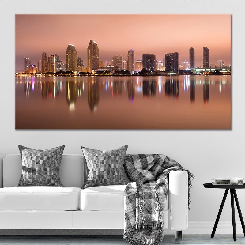 San Diego Skyline at Dusk Wall Art Canvas-Stunning Canvas Prints