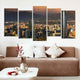 Santiago De Chile At Sunset Skyline Wall Art Canvas-Stunning Canvas Prints