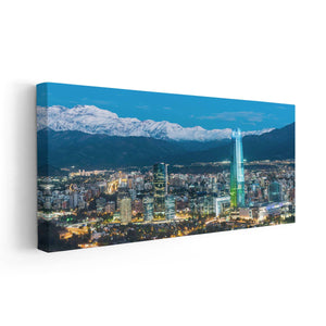 Santiago De Chile Skyline Wall Art Canvas-Stunning Canvas Prints