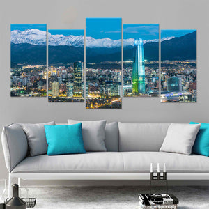Santiago De Chile Skyline Wall Art Canvas-Stunning Canvas Prints