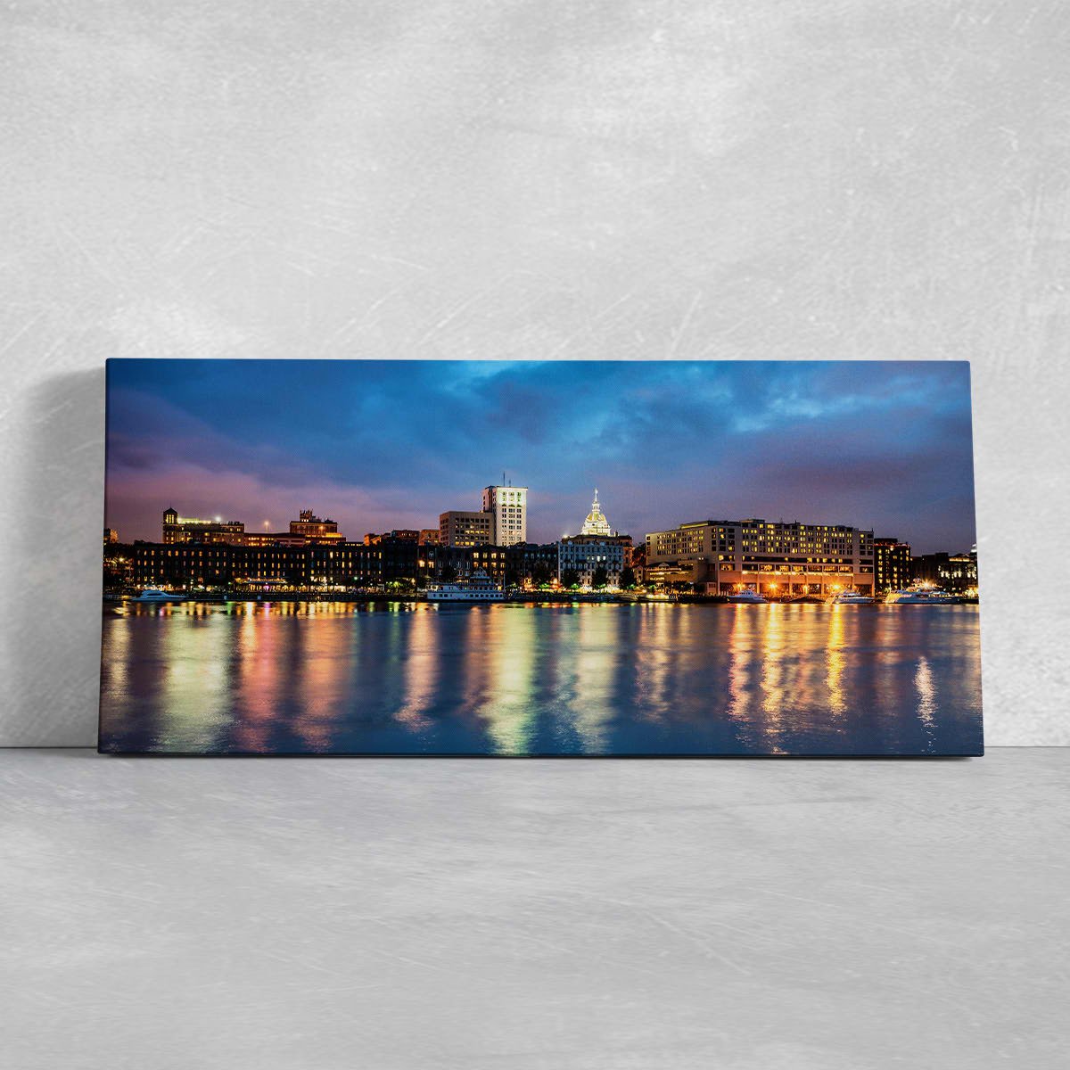 Savannah Georgia Skyline Wall Art Canvas-Stunning Canvas Prints