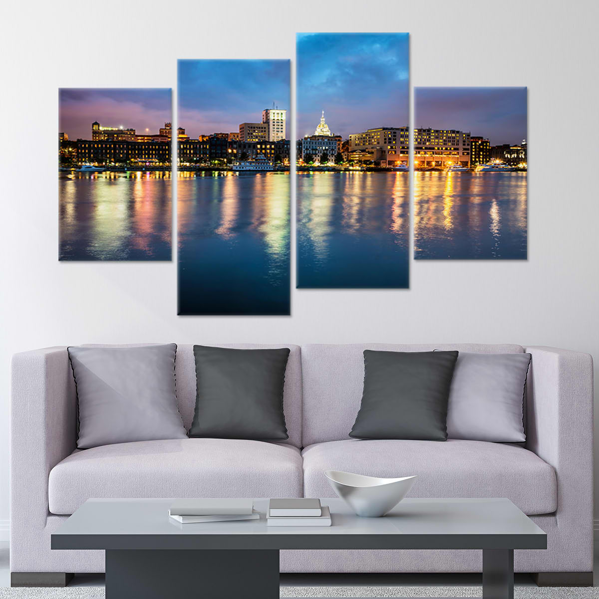 Savannah Georgia Skyline Wall Art Canvas-Stunning Canvas Prints