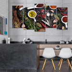 Seasoning and Spices Multi Panel Canvas Wall Art