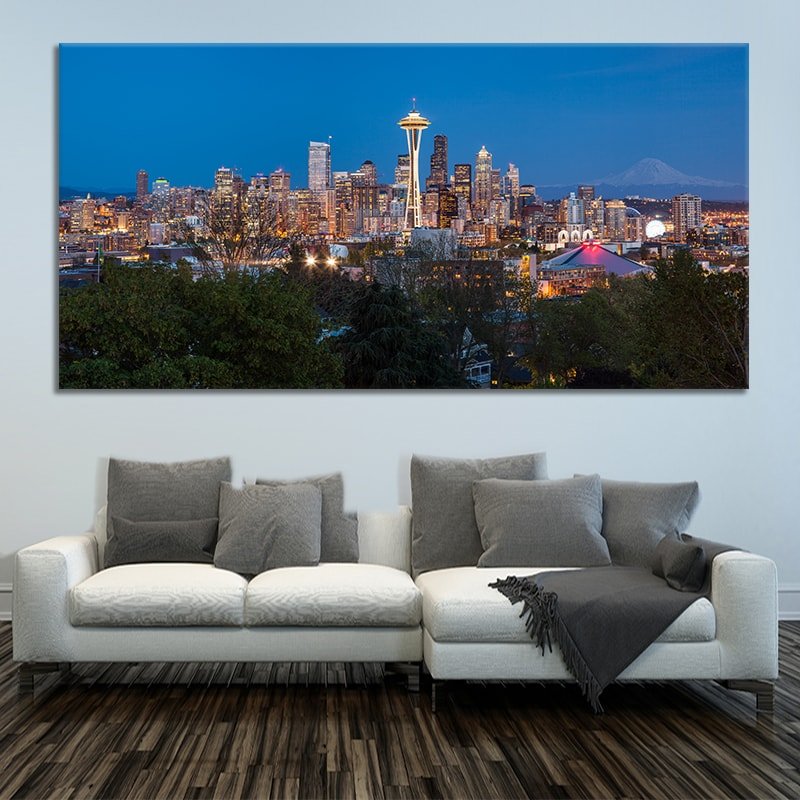 Seattle Washington Skyline Wall Art Canvas-Stunning Canvas Prints