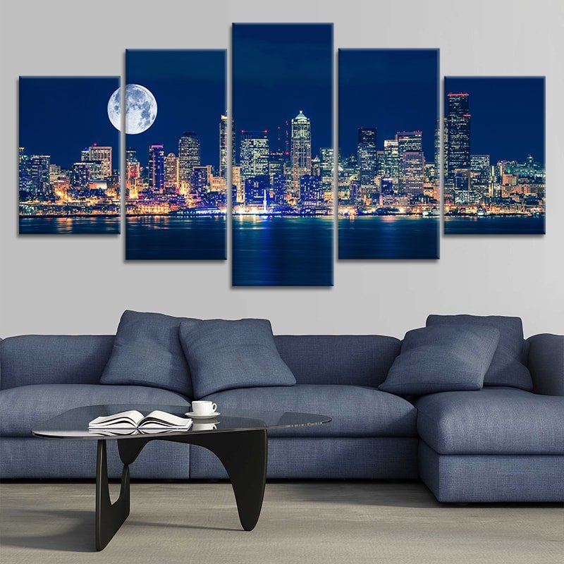 Seattle Skyline Wall Art Canvas-Stunning Canvas Prints
