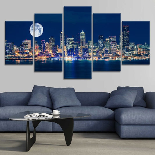 Seattle Skyline Wall Art Canvas-Stunning Canvas Prints