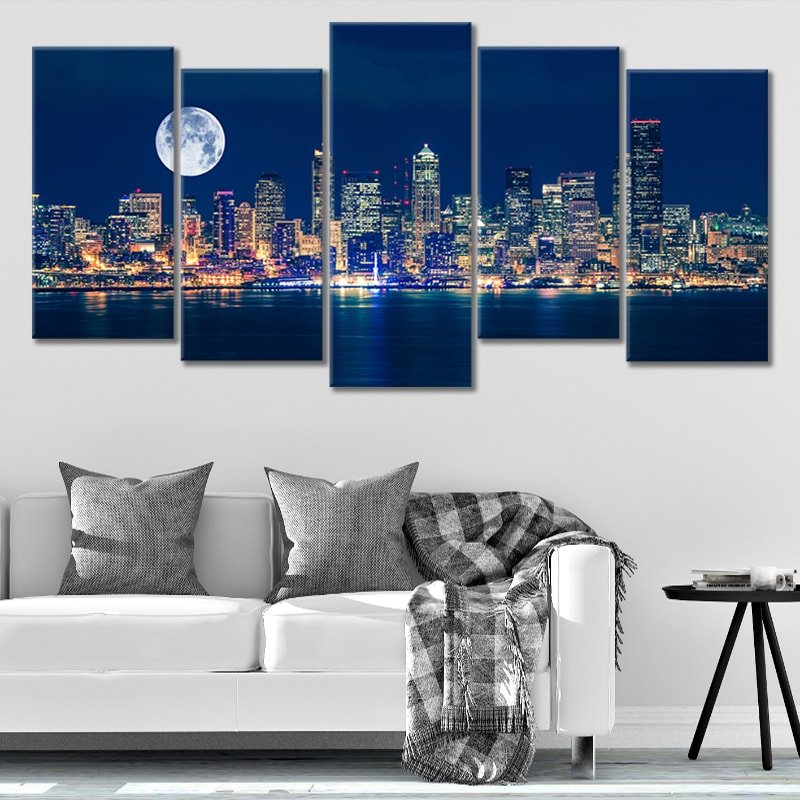 Seattle Skyline Wall Art Canvas-Stunning Canvas Prints