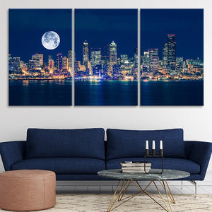 Seattle Skyline Wall Art Canvas-Stunning Canvas Prints