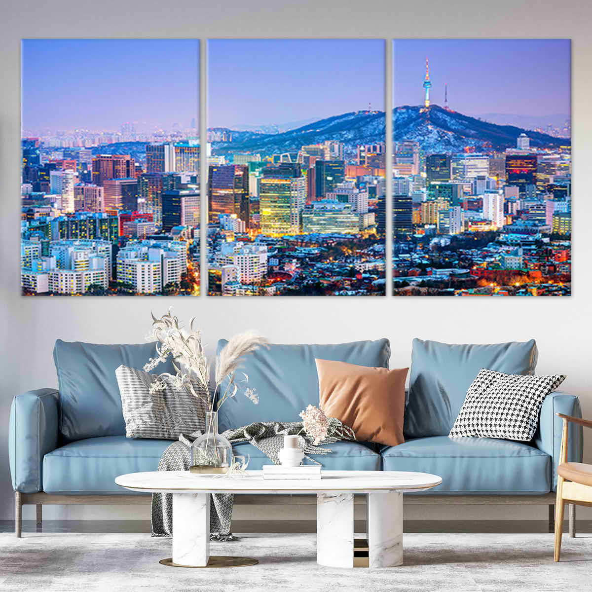 Seoul South Korea Skyline Wall Art-Stunning Canvas Prints