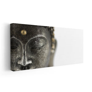 Black And White Buddha Wall Art Canvas Print