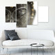 Black And White Buddha Wall Art Canvas Print