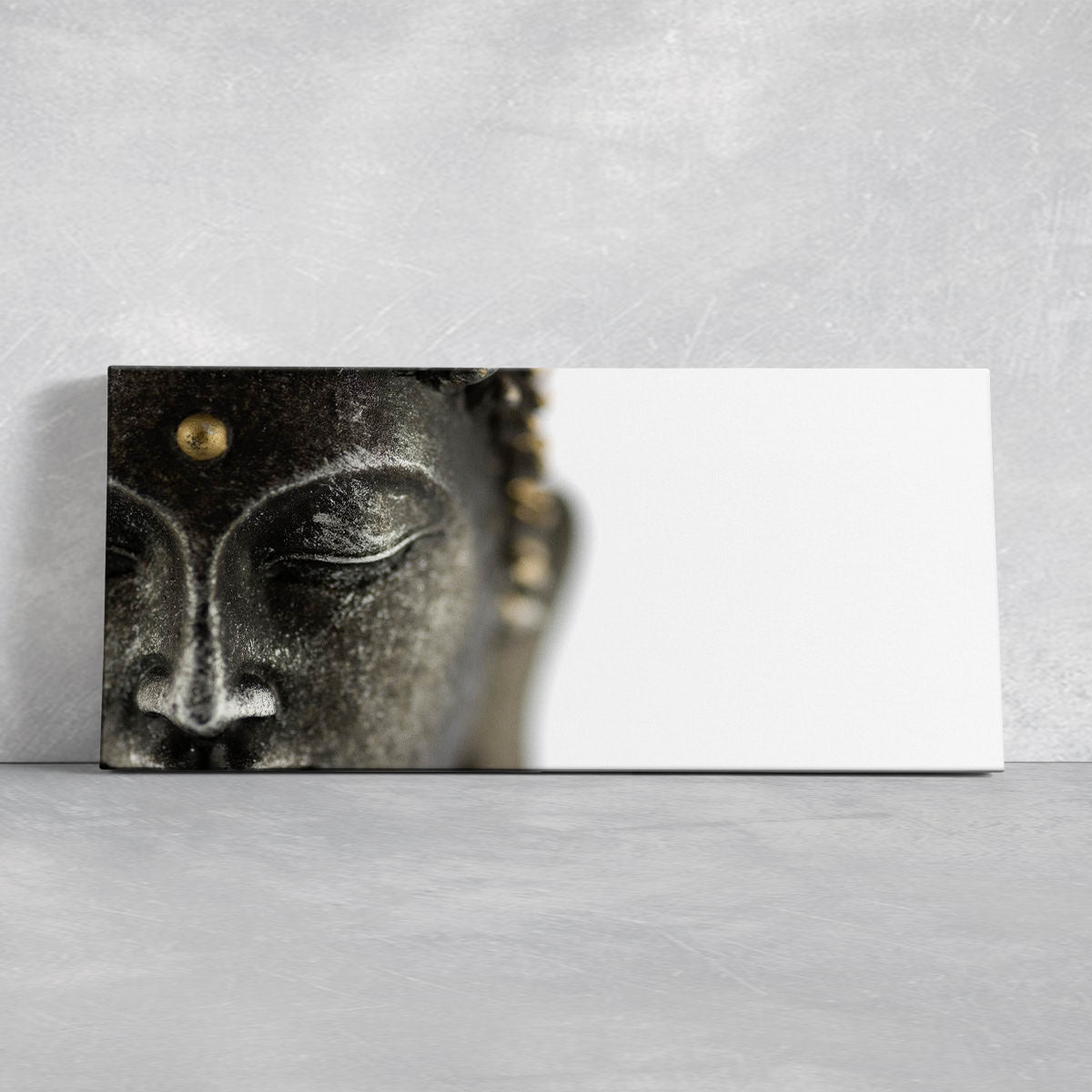 Black And White Buddha Wall Art Canvas Print