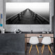 Ocean canvas wall art featuring a peaceful pier, ideal for large coastal wall art