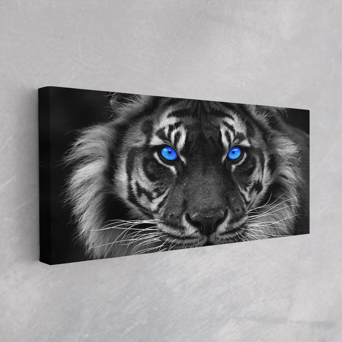 Blue Eyed Tiger Canvas Wall Art Set