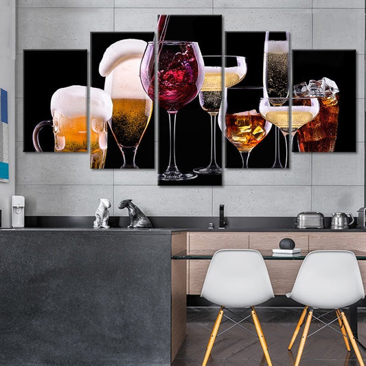 Cocktails and Wine Wall Art Canvas Print-Stunning Canvas Prints