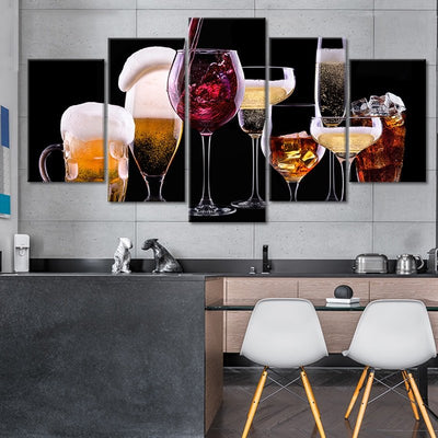 Signature Drinks Multi Panel Canvas Wall Art