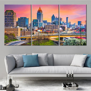 Atlanta Georgia Skyline Wall Art Canvas-Stunning Canvas Prints