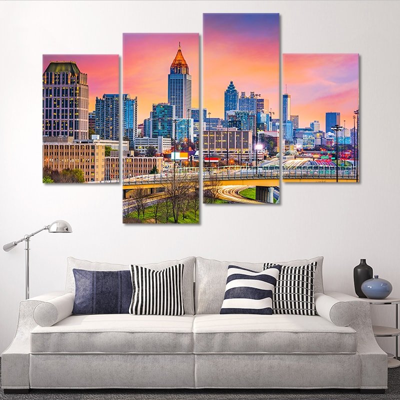 Atlanta Georgia Skyline Wall Art Canvas-Stunning Canvas Prints