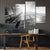 Black and White Skyscraper Building View Canvas Wall Art