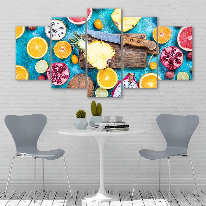 Sliced Fruits Multi Panel Canvas Wall Art