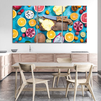 Sliced Fruits Multi Panel Canvas Wall Art
