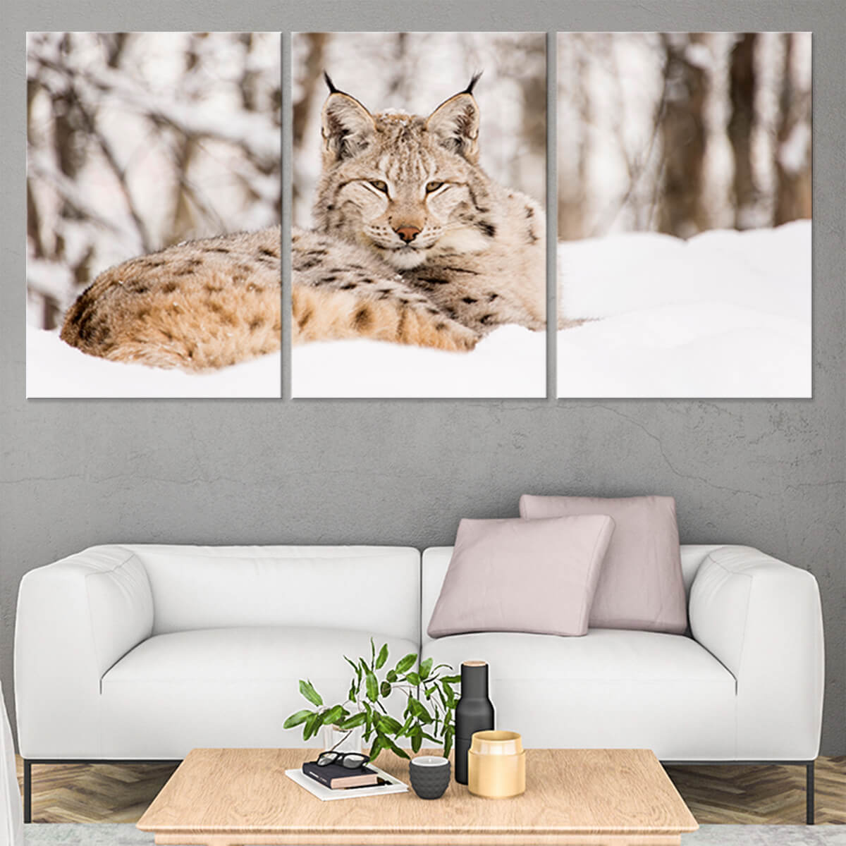 Snow Lynx Wall Art Canvas-Stunning Canvas Prints