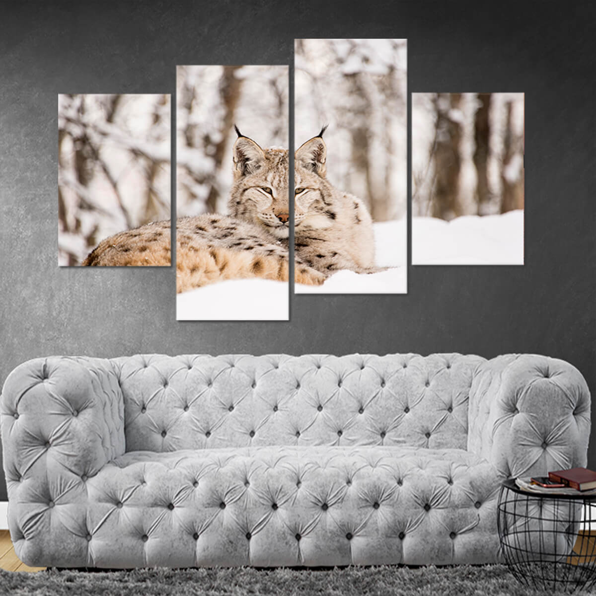 Snow Lynx Wall Art Canvas-Stunning Canvas Prints