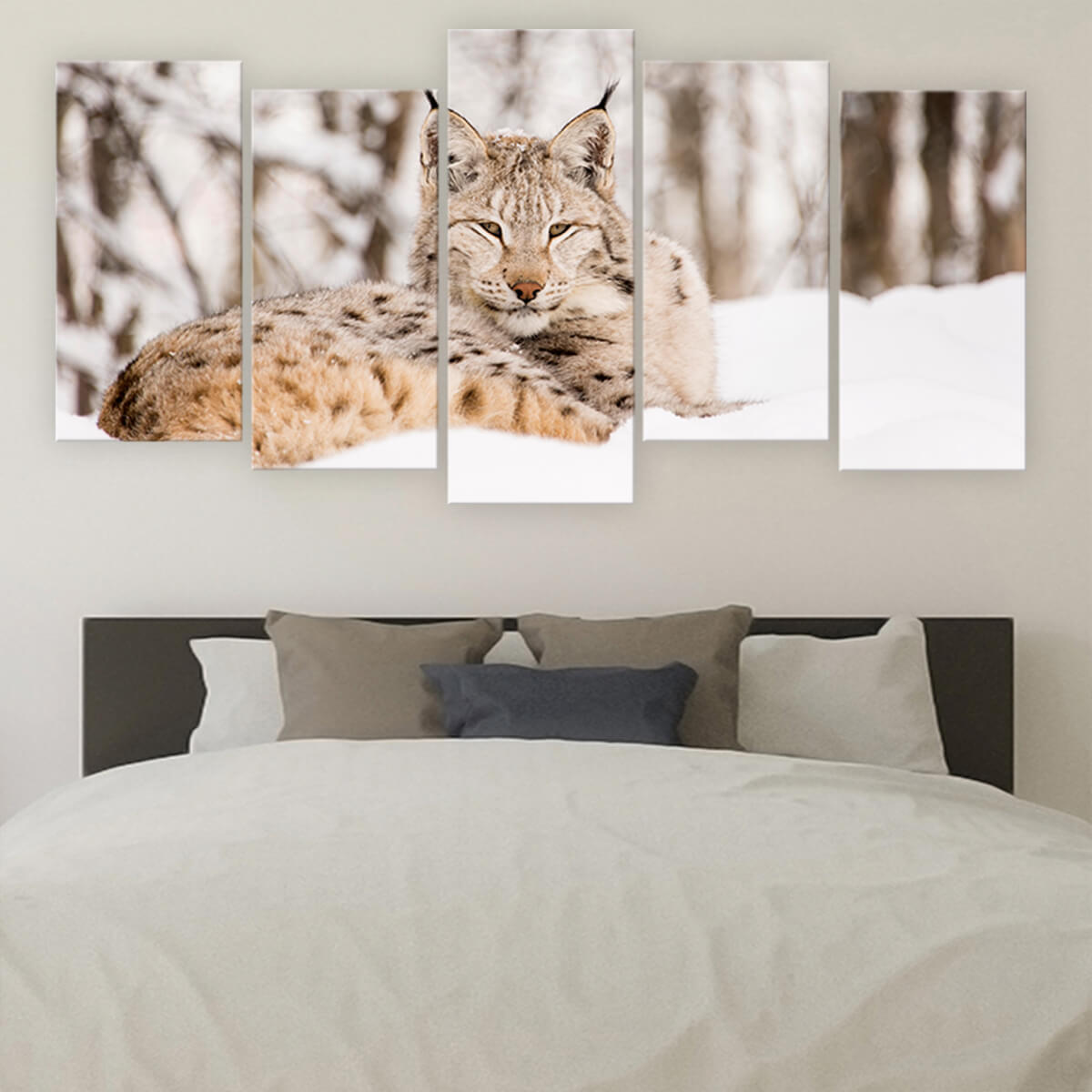 Snow Lynx Wall Art Canvas-Stunning Canvas Prints