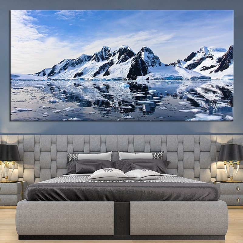 Snowy Mountains Multi Panel Canvas Wall Art