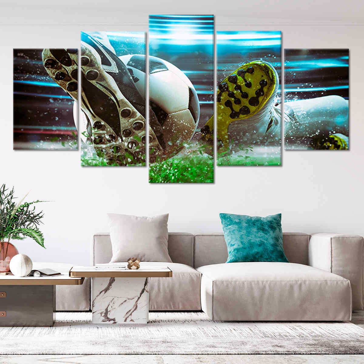 Soccer Kick Wall Art Canvas Print-Stunning Canvas Prints