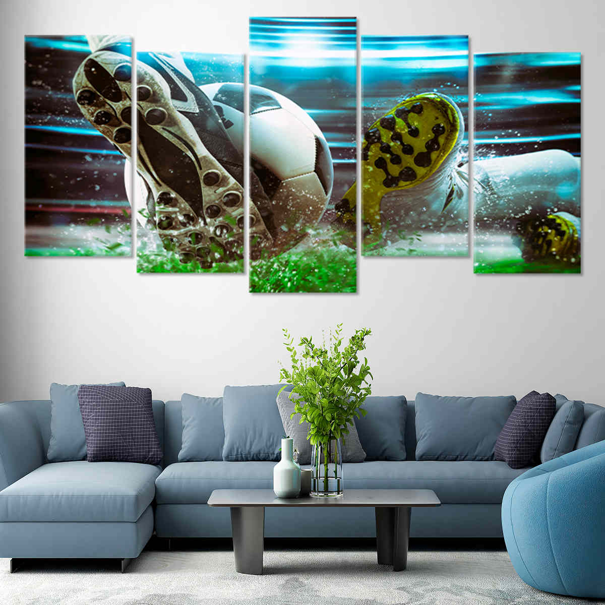Soccer Kick Wall Art Canvas Print-Stunning Canvas Prints