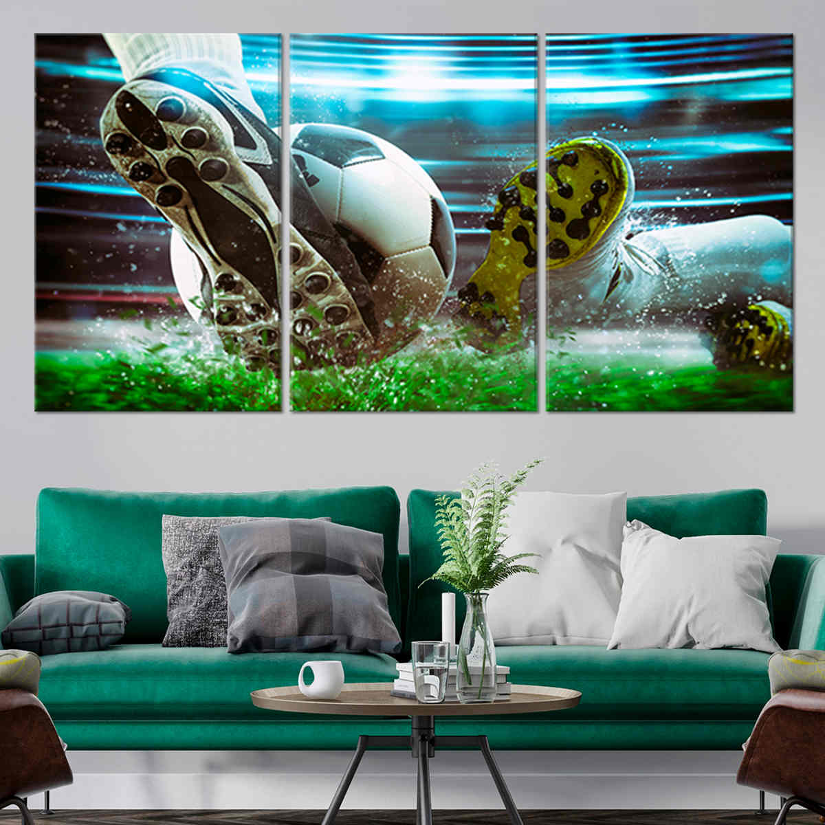 Soccer Kick Wall Art Canvas Print-Stunning Canvas Prints