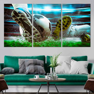 Soccer Kick Wall Art Canvas Print-Stunning Canvas Prints