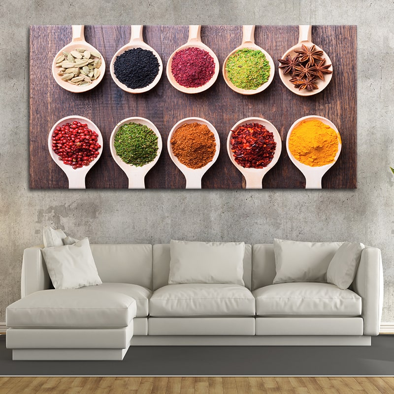 Wooden Spoons And Spices Wall Art-Stunning Canvas Prints